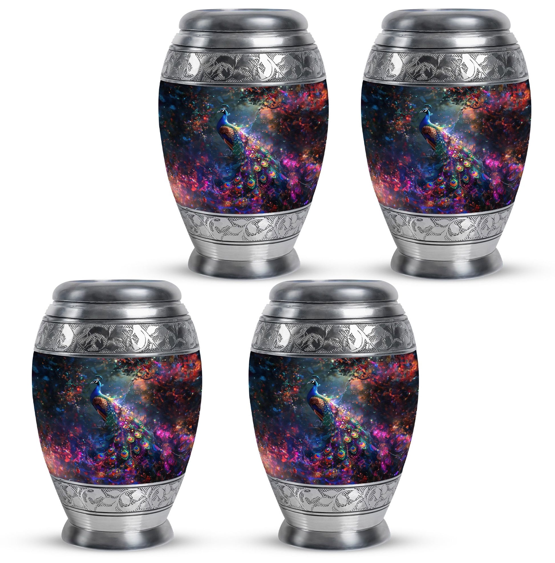 Peacock Theme 3 Inch Keepsake Pack of 4