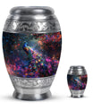 Peacock Theme Large Urn With 1 Keepsake Urn