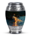 Peacock Theme Large Urn 10 Inch