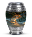 Peacock Theme Large Urn 10 Inch