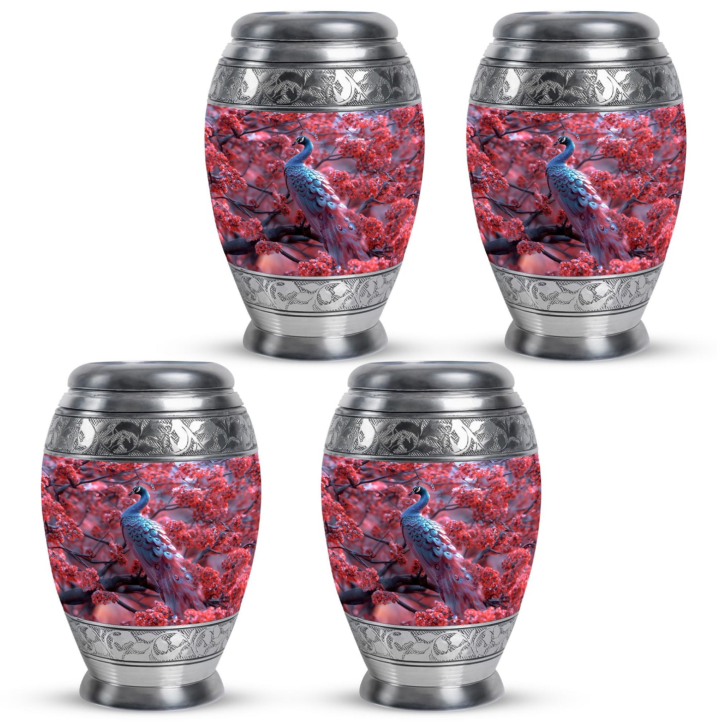 Peacock Theme 3 Inch Keepsake Pack of 4