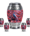 Peacock Theme Large Urn With 4 Keepsake Urn
