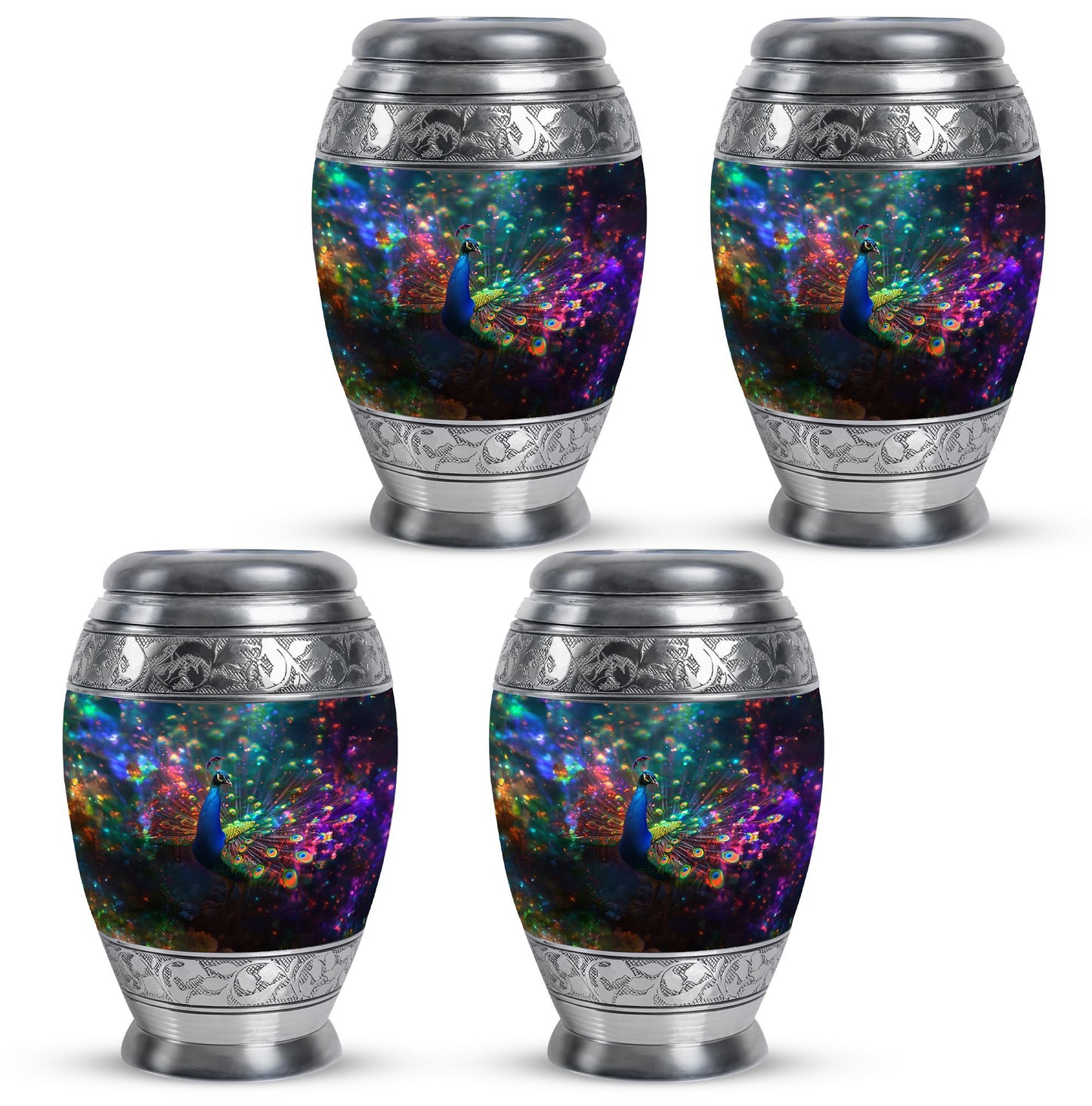 Peacock Theme 3 Inch Keepsake Pack of 4
