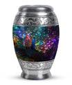 Peacock Theme Large Urn 10 Inch