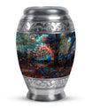 Peacock Theme Large Urn 10 Inch
