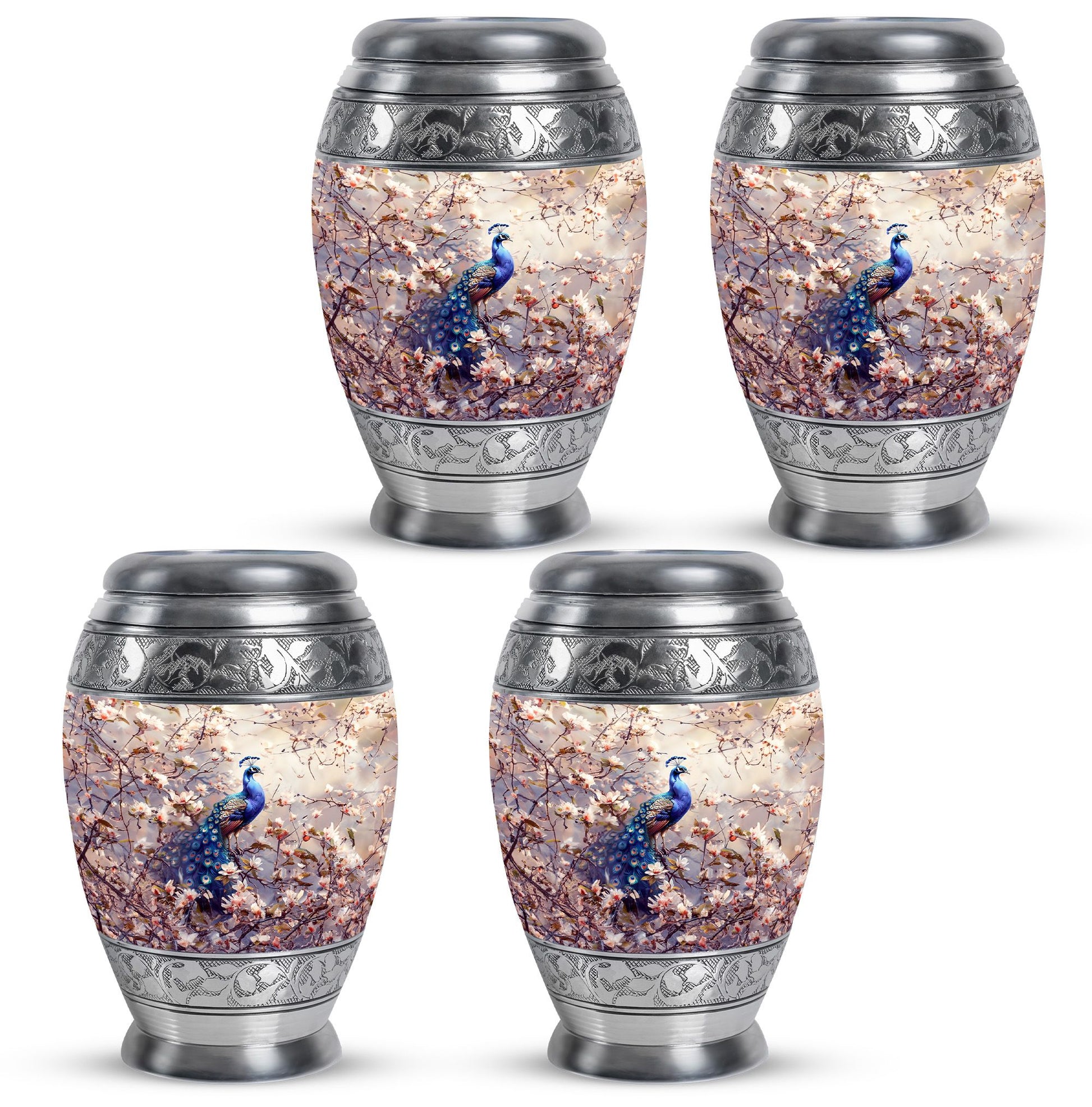 Peacock Theme 3 Inch Keepsake Pack of 4