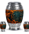 Peacock Theme Large Urn With 2 Keepsake Urn