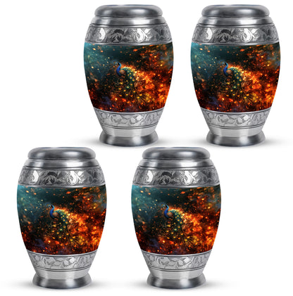 Peacock Theme 3 Inch Keepsake Pack of 4