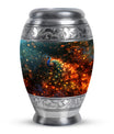 Peacock Theme Large Urn 10 Inch