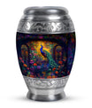 Peacock Theme Large Urn 10 Inch