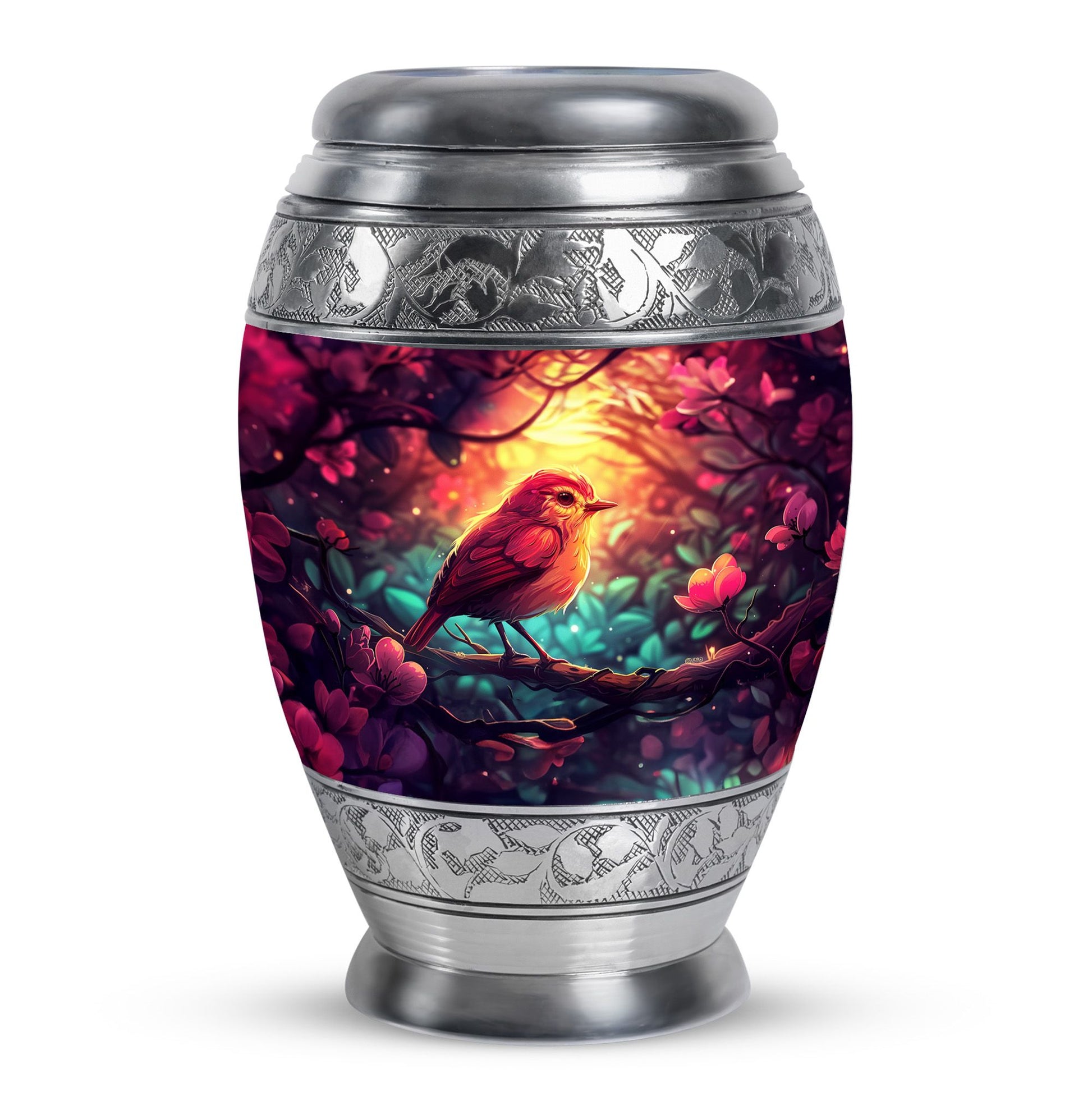 Sparrow Theme Large Urn 10 Inch