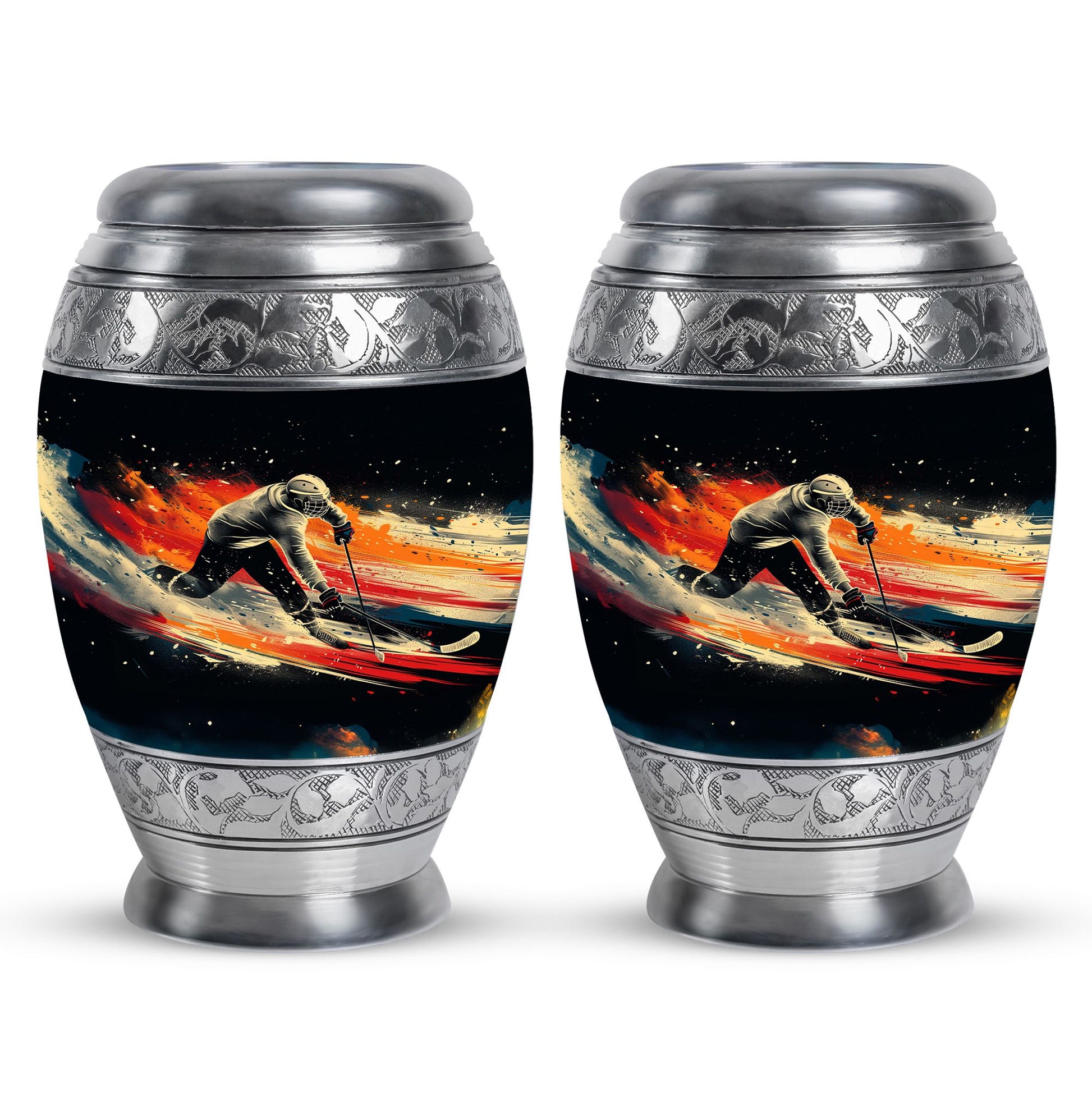 Ice Hockey Theme 3 Inch Keepsake Pack of 2