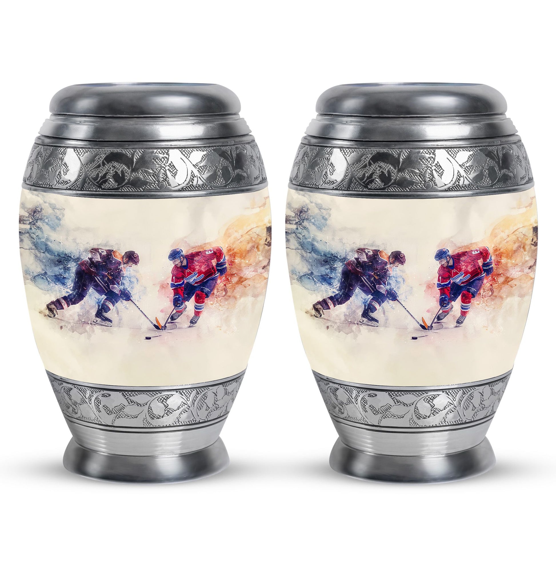 Ice Hockey Theme 3 Inch Keepsake Pack of 2