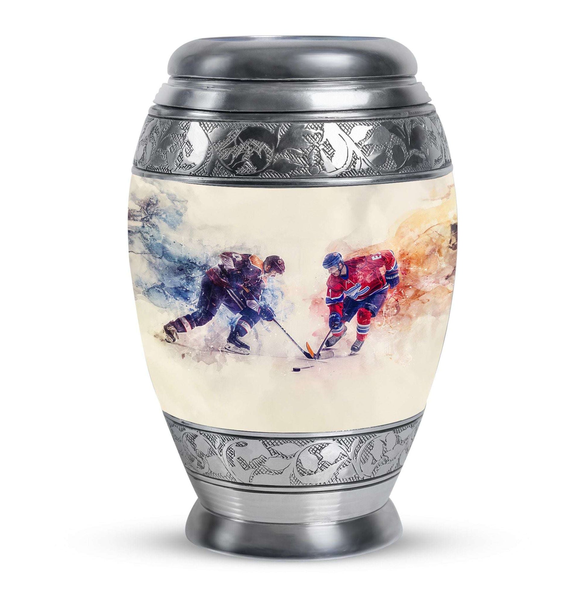 Ice Hockey Cremation Urn for Adult Ashes - Sports Cremation Keepsake Urn