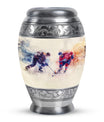 Ice Hockey Theme Large Urn 10 Inch