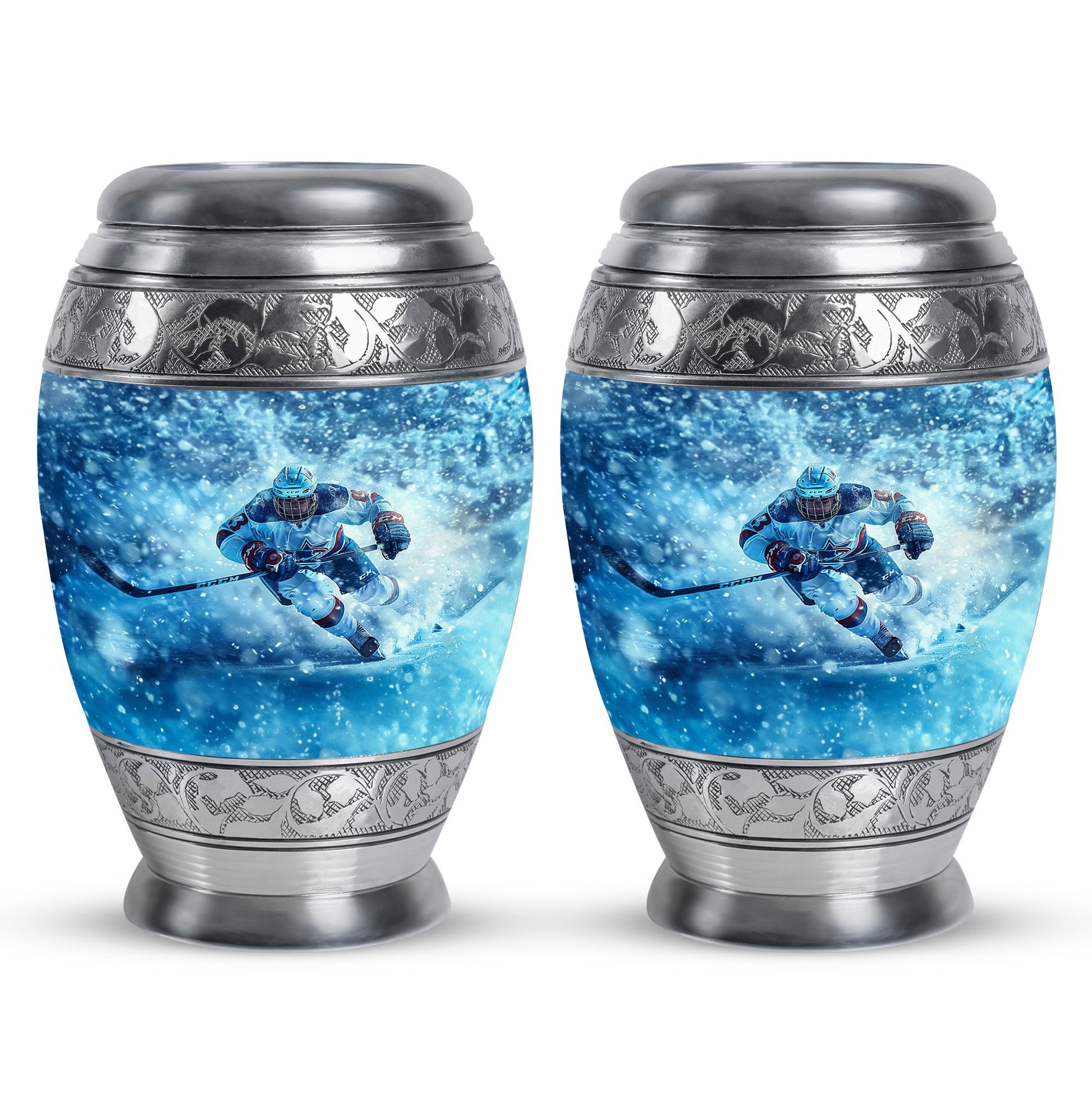 Ice Hockey Theme 3 Inch Keepsake Pack of 2