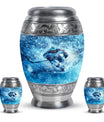 Ice Hockey Theme Large Urn With 2 Keepsake Urn