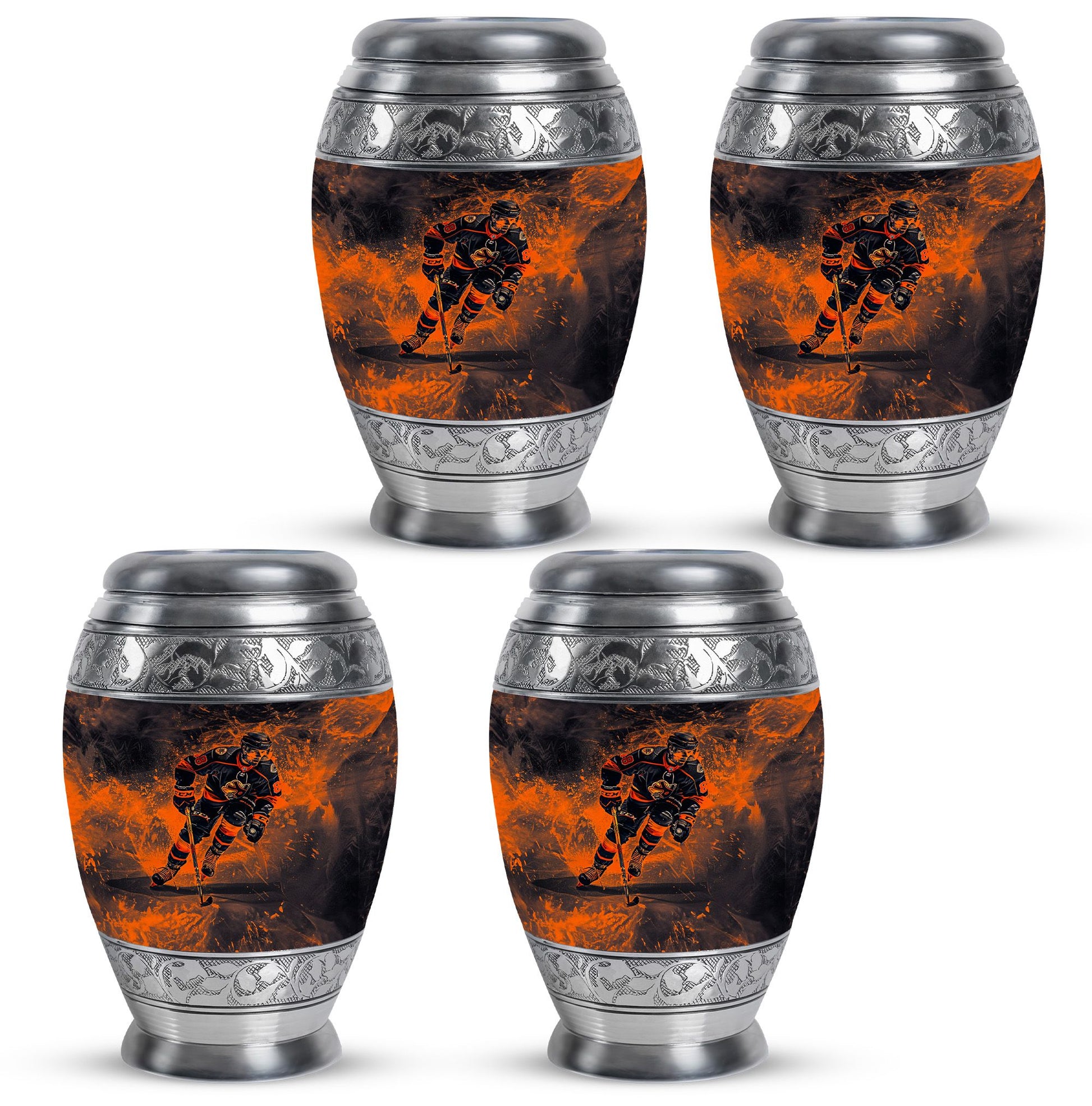 Ice Hockey Theme 3 Inch Keepsake Pack of 4