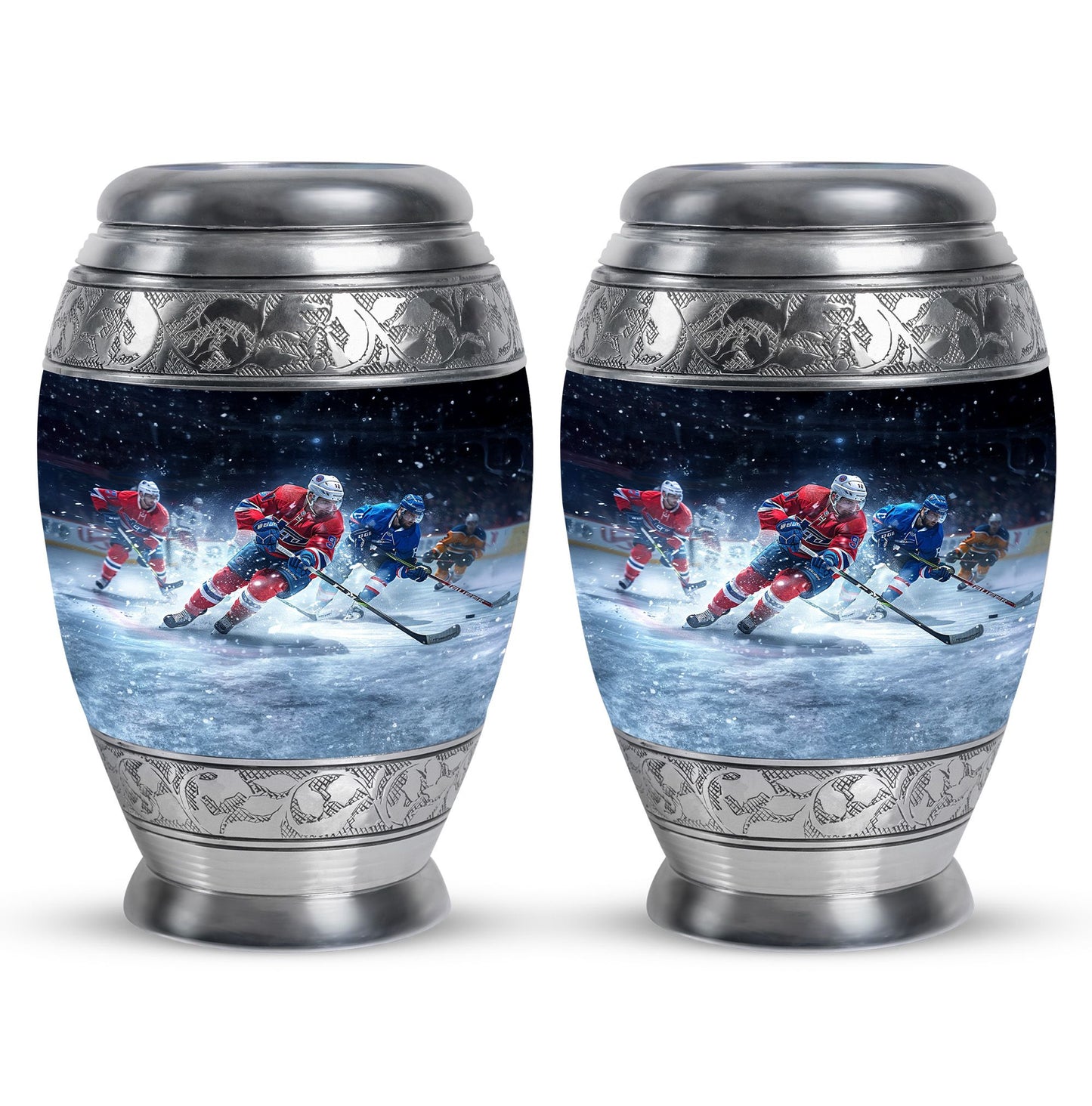 Ice Hockey Theme 3 Inch Keepsake Pack of 2