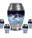 Ice Hockey Theme Large Urn With 4 Keepsake Urn
