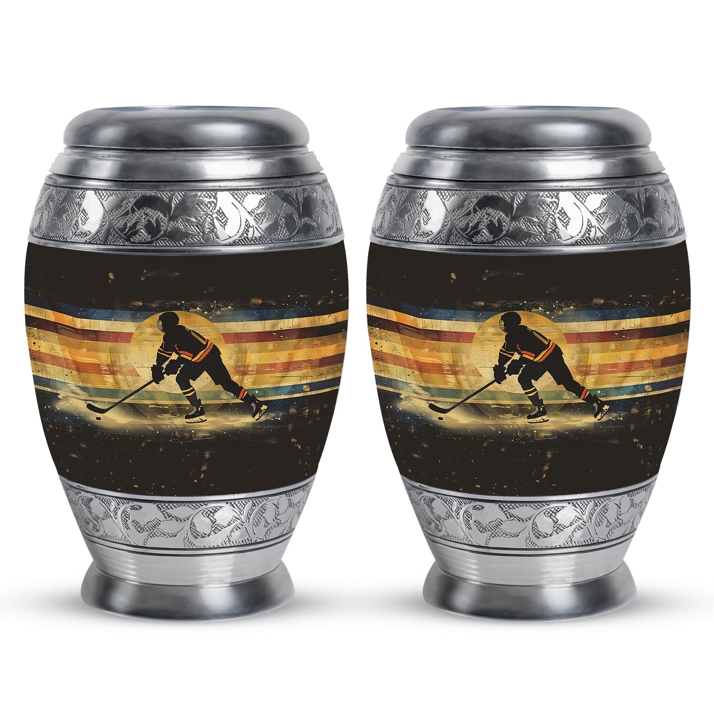 Ice Hockey Theme 3 Inch Keepsake Pack of 2