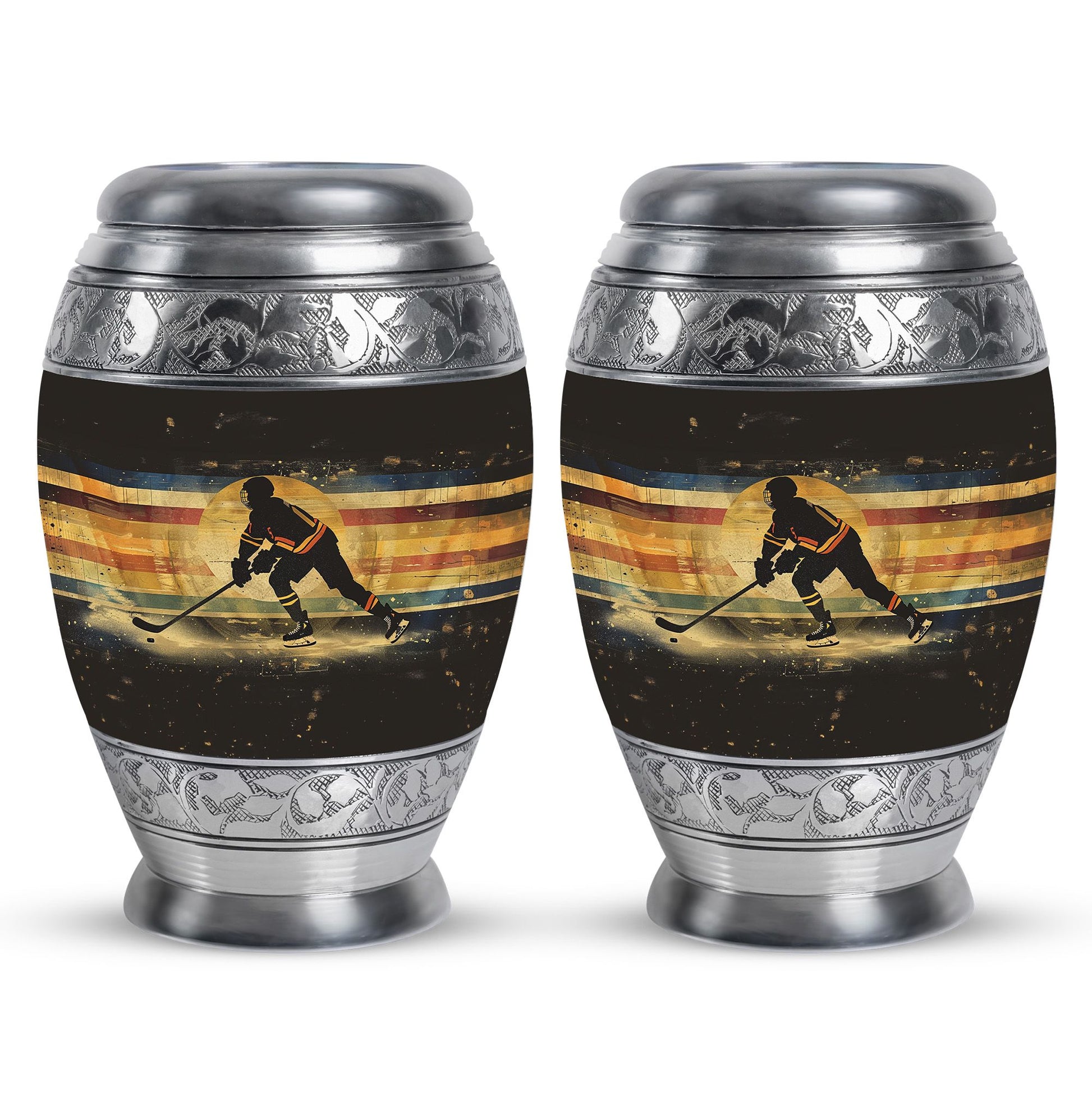 Ice Hockey Theme 3 Inch Keepsake Pack of 2