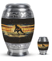 Ice Hockey Theme Large Urn With 1 Keepsake Urn