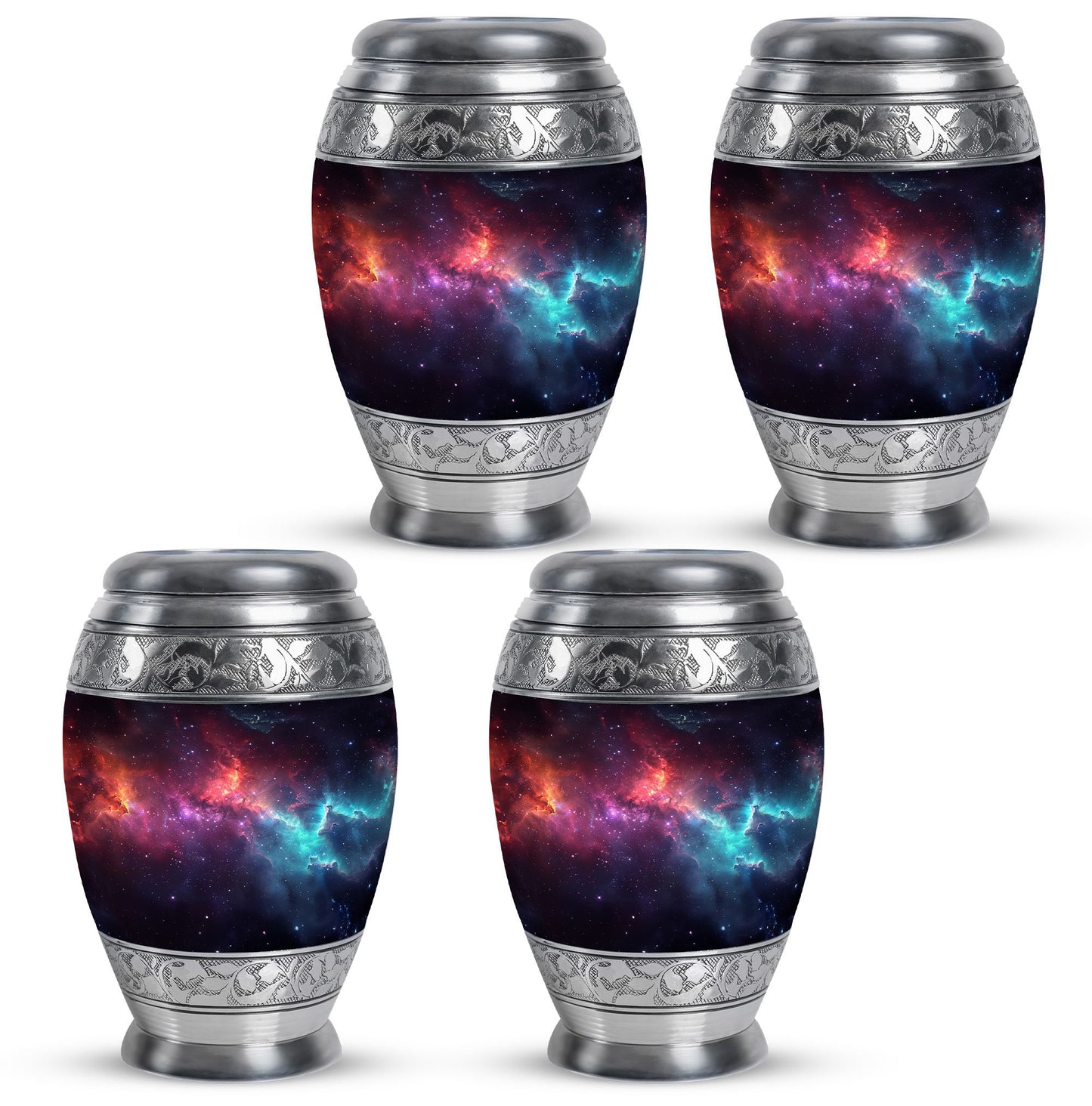 Nebula Galaxy Theme 3 Inch Keepsake Pack of 4