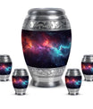 Nebula Galaxy Theme Large Urn With 4 Keepsake Urn