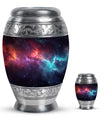 Nebula Galaxy Theme Large Urn With 1 Keepsake Urn