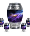 Nebula Galaxy Theme Large Urn With 4 Keepsake Urn