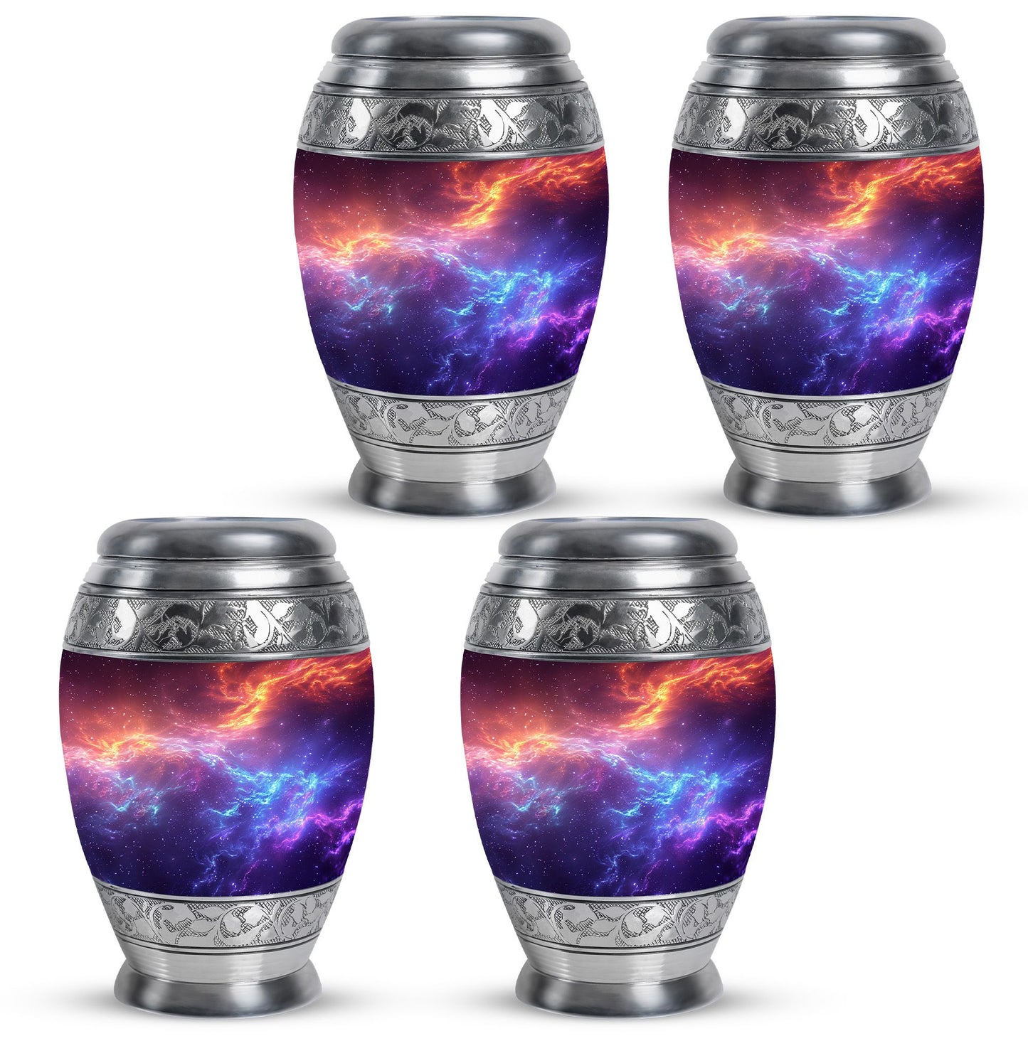 Nebula Galaxy Theme 3 Inch Keepsake Pack of 4
