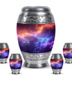 Nebula Galaxy Theme Large Urn With 4 Keepsake Urn
