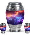 Nebula Galaxy Theme Large Urn With 2 Keepsake Urn