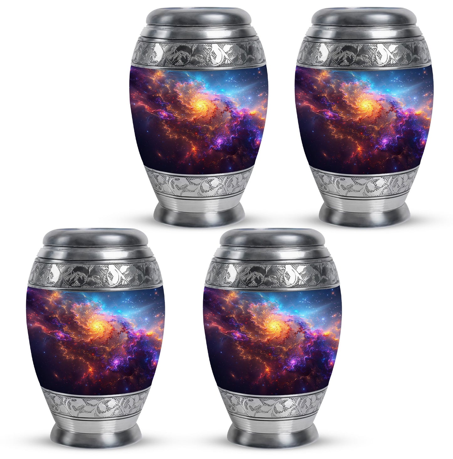 Nebula Galaxy Theme 3 Inch Keepsake Pack of 4