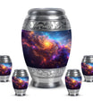 Nebula Galaxy Theme Large Urn With 4 Keepsake Urn