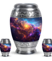 Nebula Galaxy Theme Large Urn With 2 Keepsake Urn