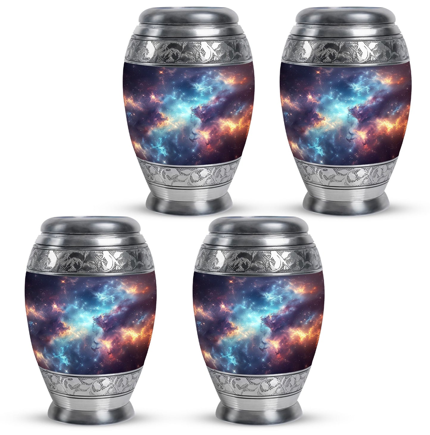Nebula Galaxy Theme 3 Inch Keepsake Pack of 4