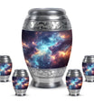 Nebula Galaxy Theme Large Urn With 4 Keepsake Urn