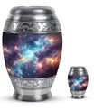 Nebula Galaxy Theme Large Urn With 1 Keepsake Urn