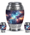 Nebula Galaxy Theme Large Urn With 2 Keepsake Urn