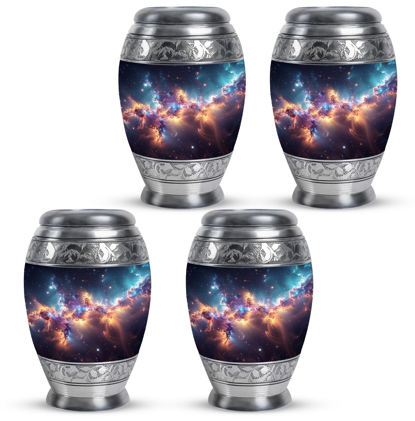 Nebula Galaxy Theme 3 Inch Keepsake Pack of 4