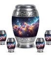 Nebula Galaxy Theme Large Urn With 4 Keepsake Urn