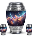 Nebula Galaxy Theme Large Urn With 2 Keepsake Urn