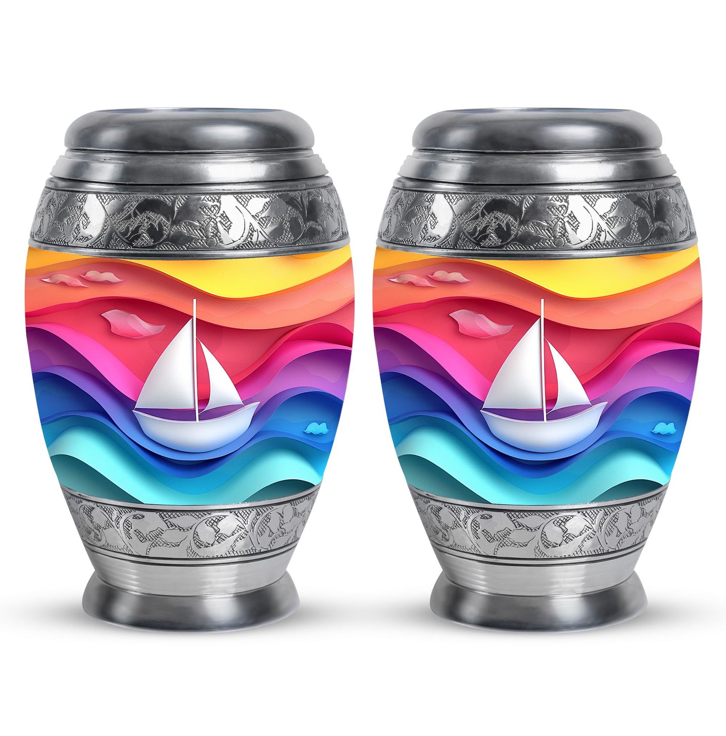 Sail Boat Theme 3 Inch Keepsake Pack of 2