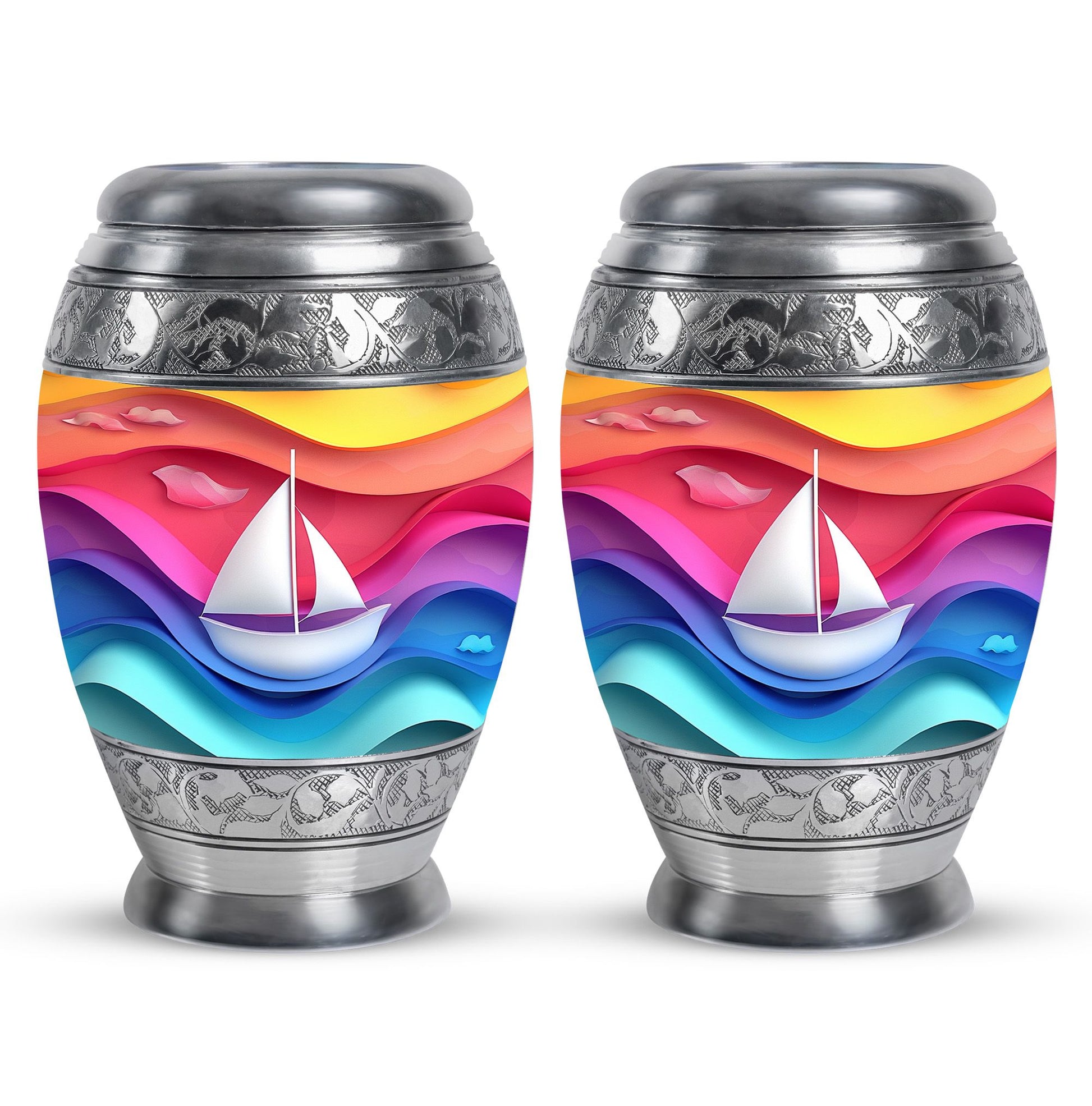 Sail Boat Theme 3 Inch Keepsake Pack of 2