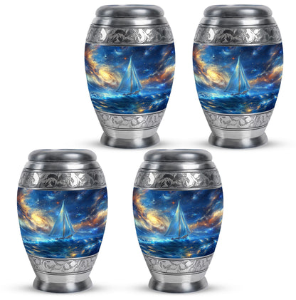 Sail Boat Theme 3 Inch Keepsake Pack of 4