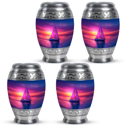 Sail Boat Theme 3 Inch Keepsake Pack of 4