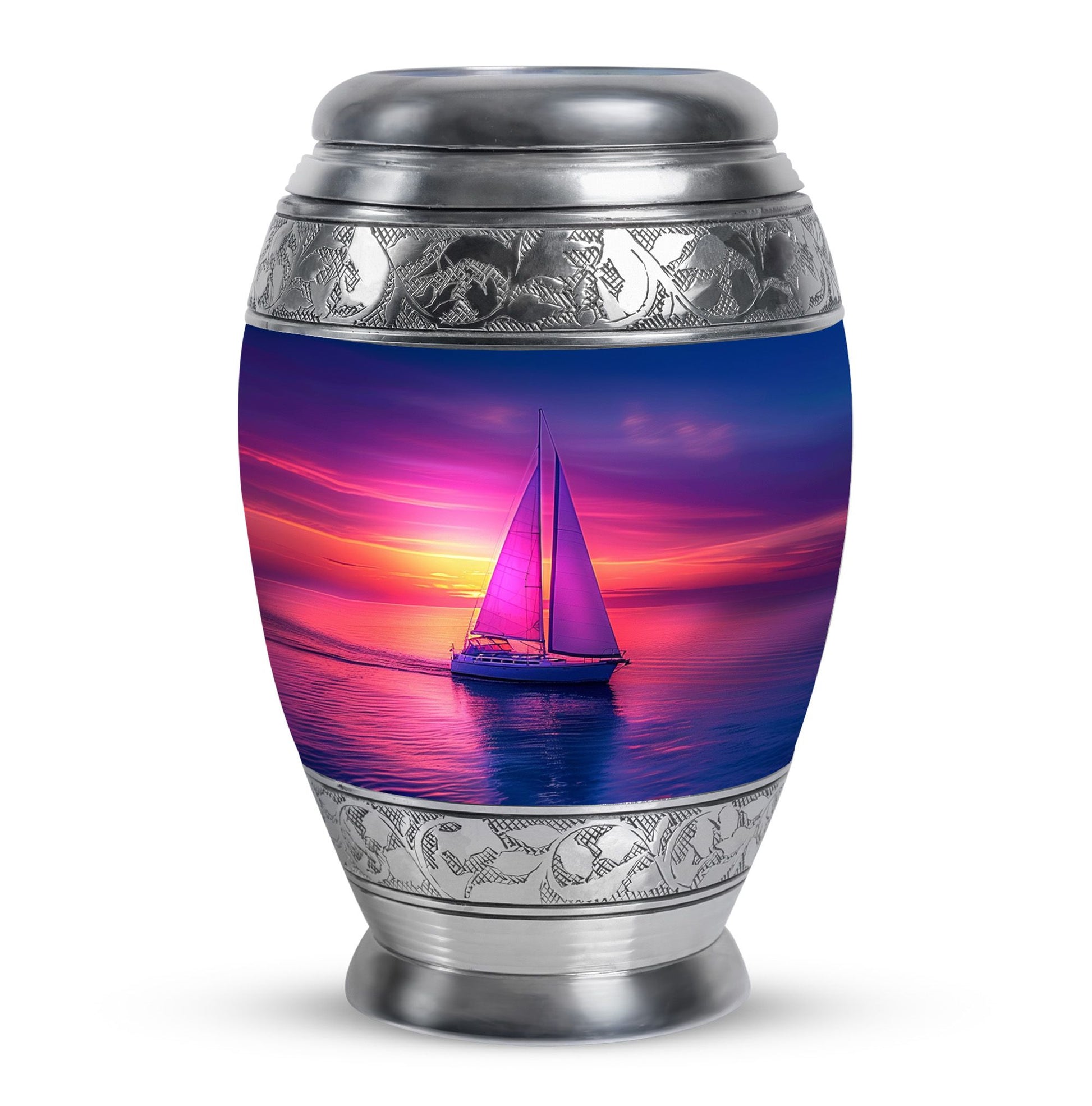 Sail Boat Theme Large Urn 10 Inch