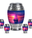 Sail Boat Theme Large Urn With 4 Keepsake Urn